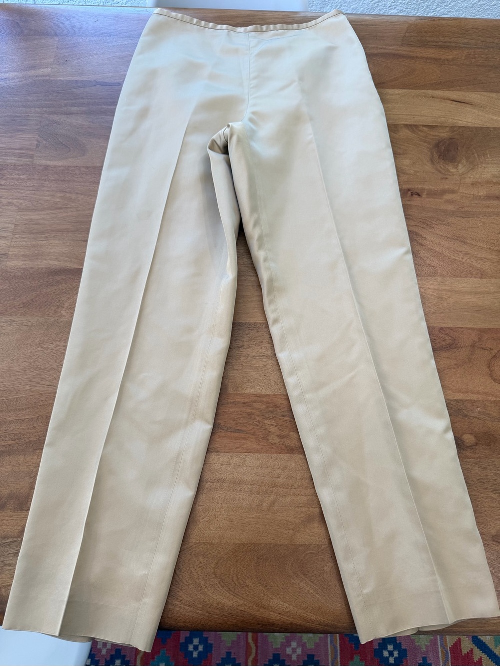 Ann Taylor 100% Silk Gold/Tan Cropped Dress Pants - Size 2 *EUC*